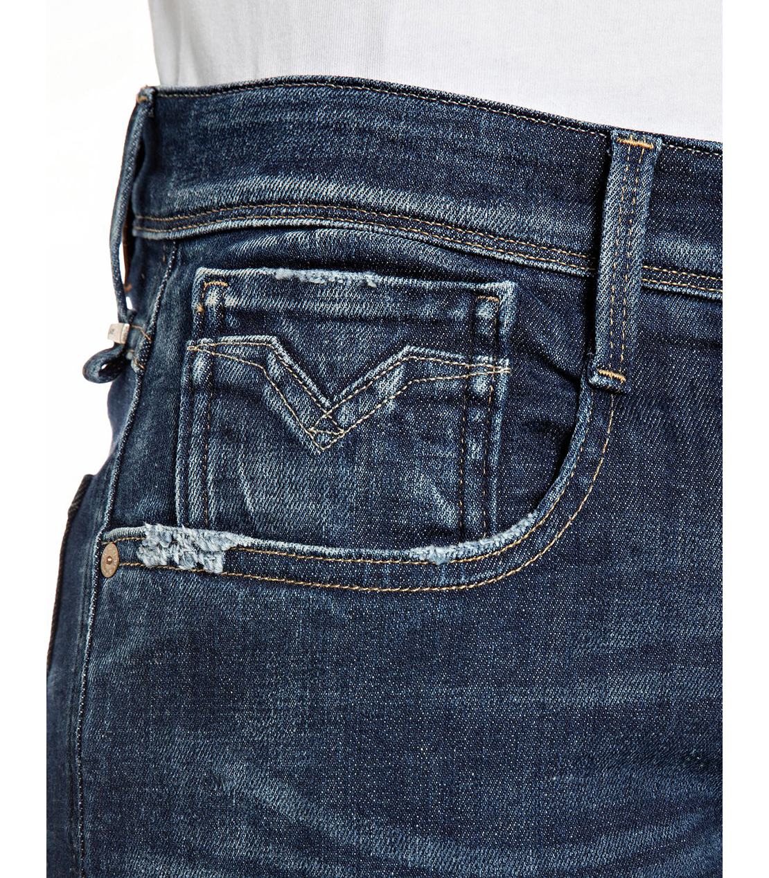 スリム ANBASS Aged Eco 5 year ストレッチデニム 詳細画像 ダークブルー 7